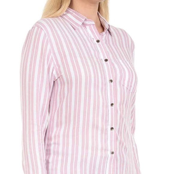 JACHS Girlfriend Womens Striped Button Down Shirt - Picture 2 of 7